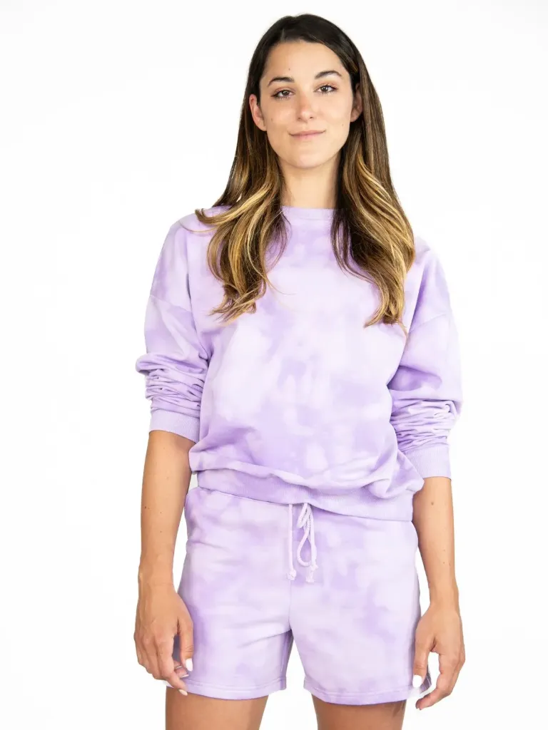 Tie Dye Shorts (Lavender, S)