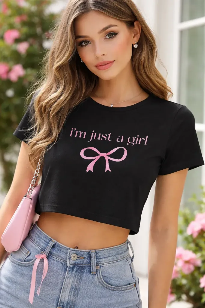 Just a Girl - Baby Tee (XS)