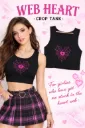 Web Heart - Crop Tank