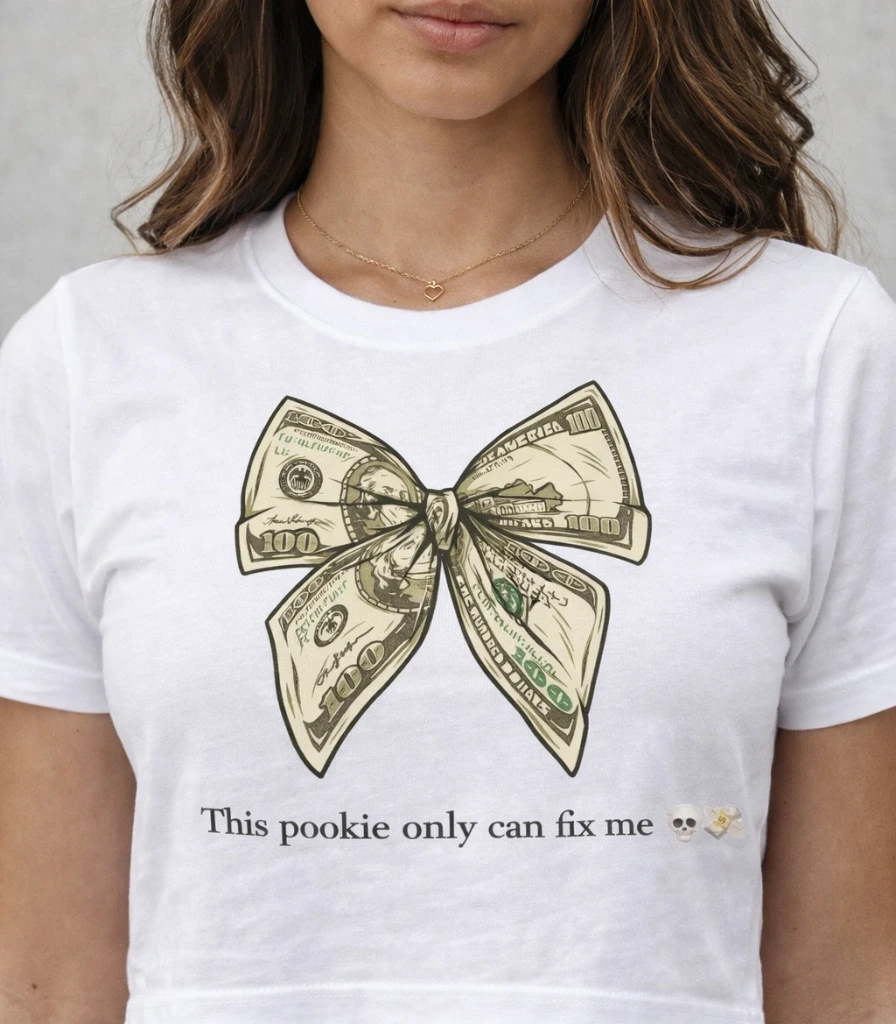 Money Crop Top White (XS)