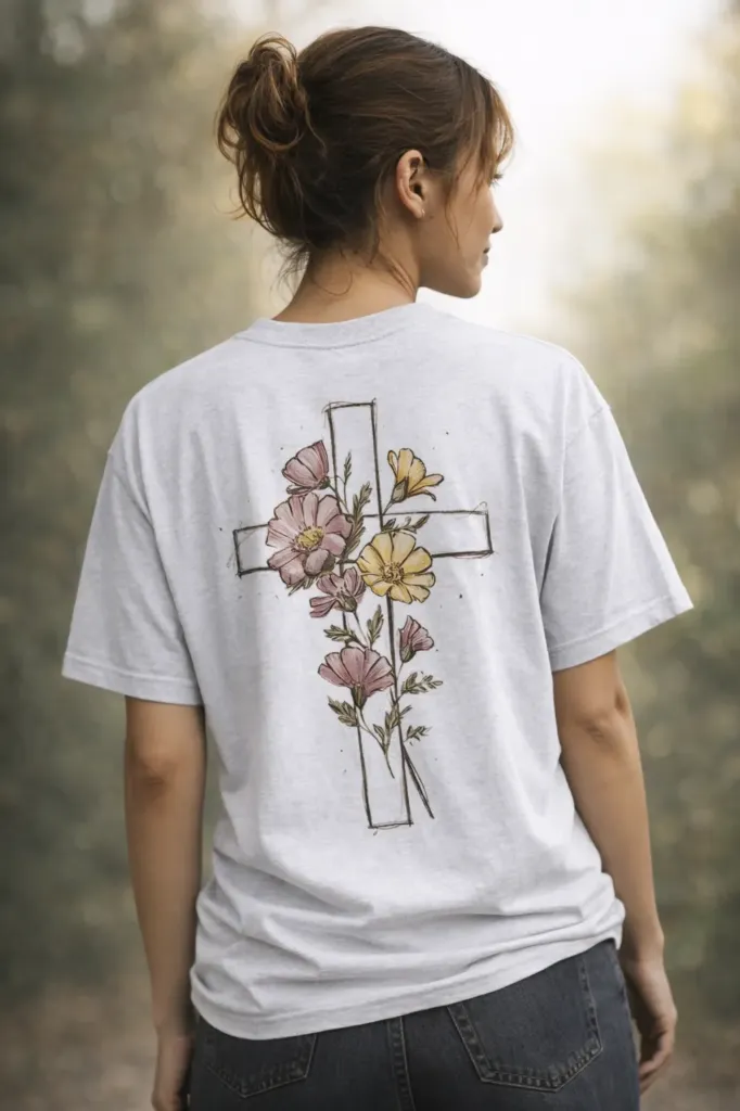 Floral Cross Back Shirt (XS)