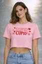 Stupid Cupid Pink Crop Top